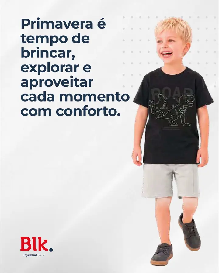 Para os meninos que não param, a Blink Jeans traz uma seleção de looks Fakini que combina praticidade, liberdade de movimento