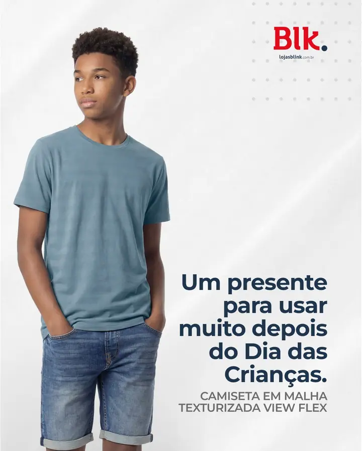 Para os meninos que já têm personalidade na hora de se vestir, a Blink Jeans traz peças que acompanham cada momento com confo